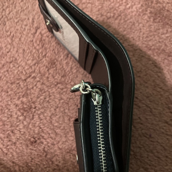 Coach Navy Logo Snap Wallet - Picture 5 of 5